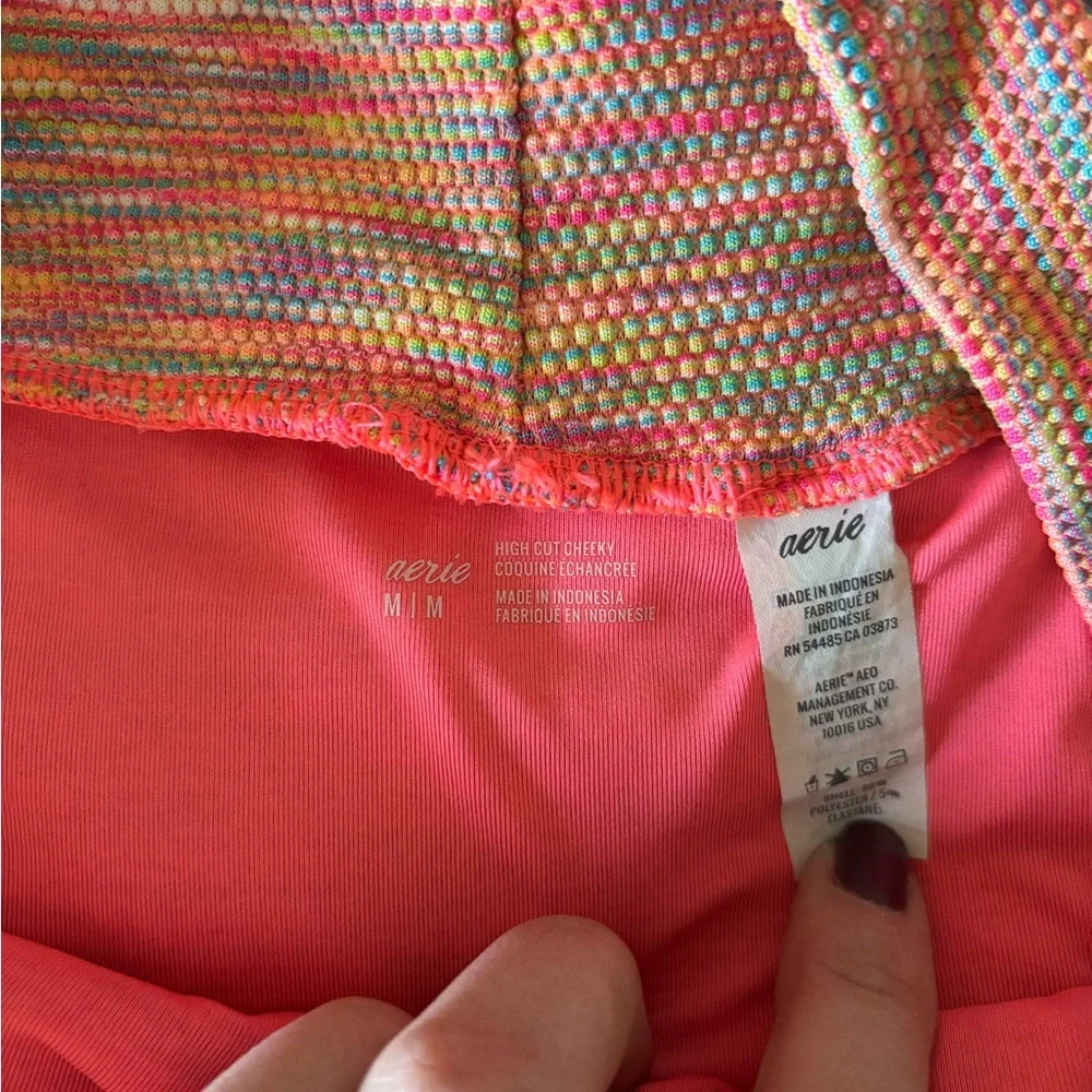 Aerie Space Dye High Cut Cheeky and bandeau Bikini Set - small - Picture 11 of 11